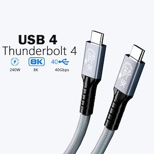 USBタイプC急速充電ケーブルegpu用データ転送ケーブルthunderbolt 440gbps240wthunderbolt USB4 40Gbps 240W 5A 0.5m