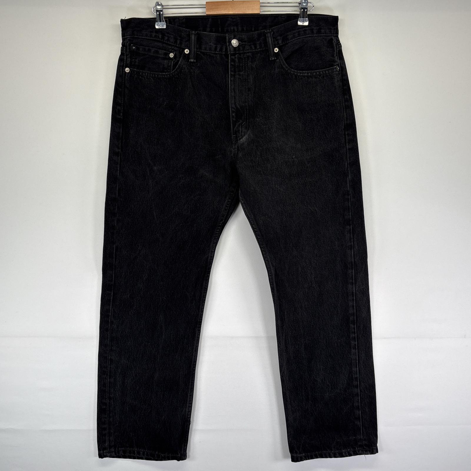 古着 デニムパンツ 505 ストレート ジーンズ ジーパン 5ポケット 長ズボン 大きいサイズ w38 L30 ブラック メンズ