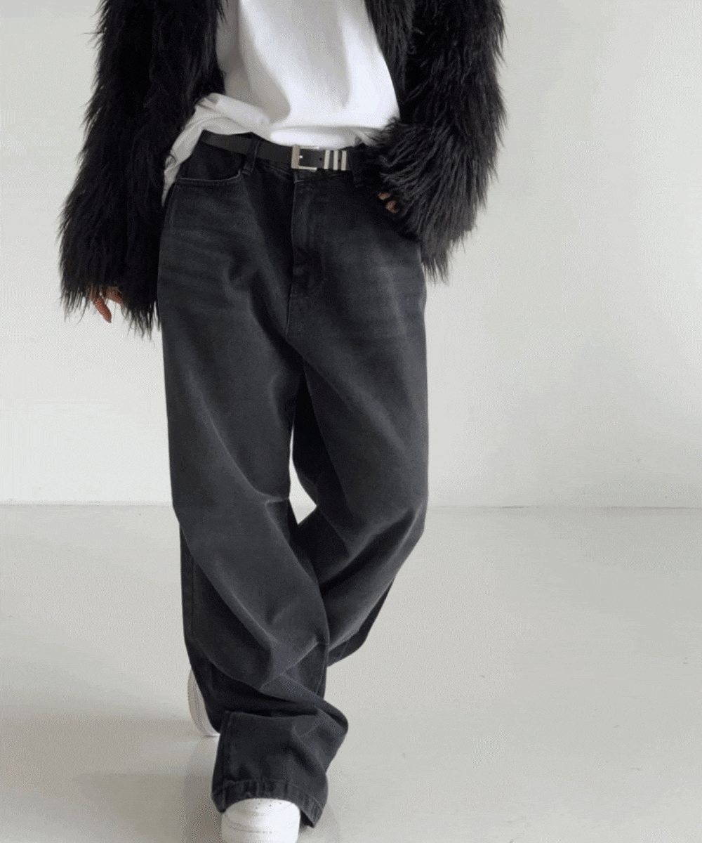 FL ウォッシュドワイドジーンズ