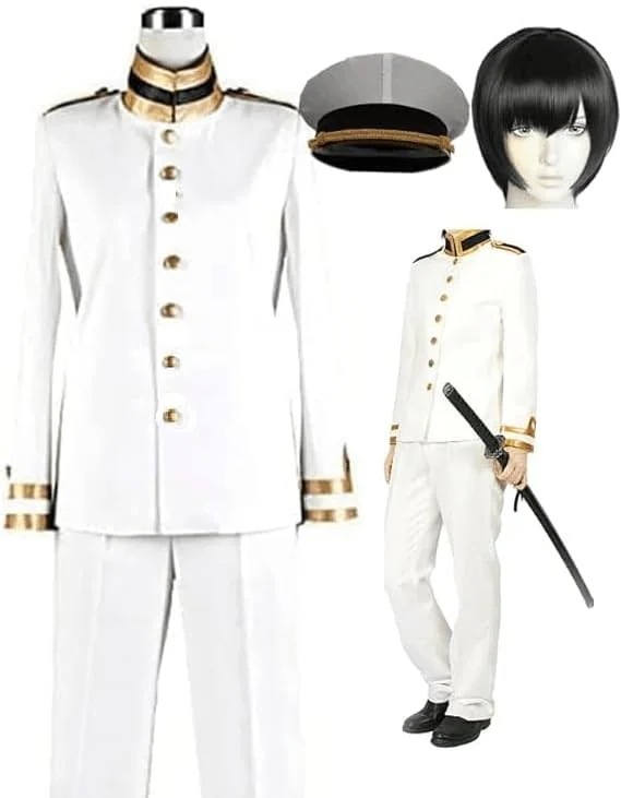 帽子/ウィッグ付き 日本 本田菊 軍服 コスプレ 衣装 服 コスチューム ハロウィン 仮装