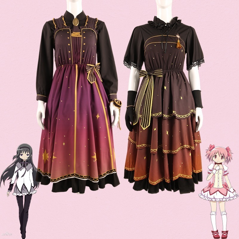 魔法少女鹿目まどかスーツxiaomiほむらアニメスーツガールスターライトドレス衣装コスチューム