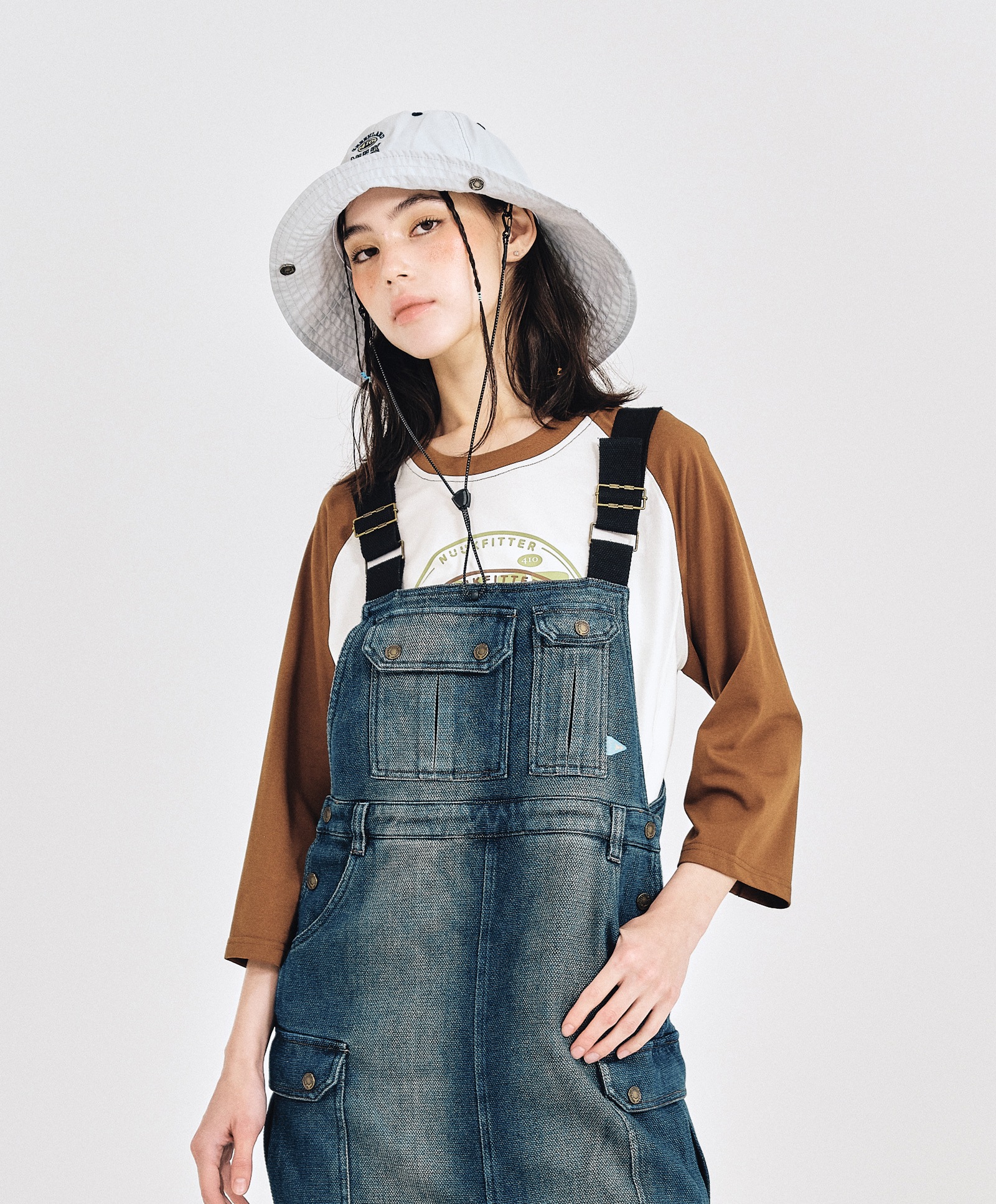 NKFT RAGLAN T-SHIRT_WOMEN [BROWN]