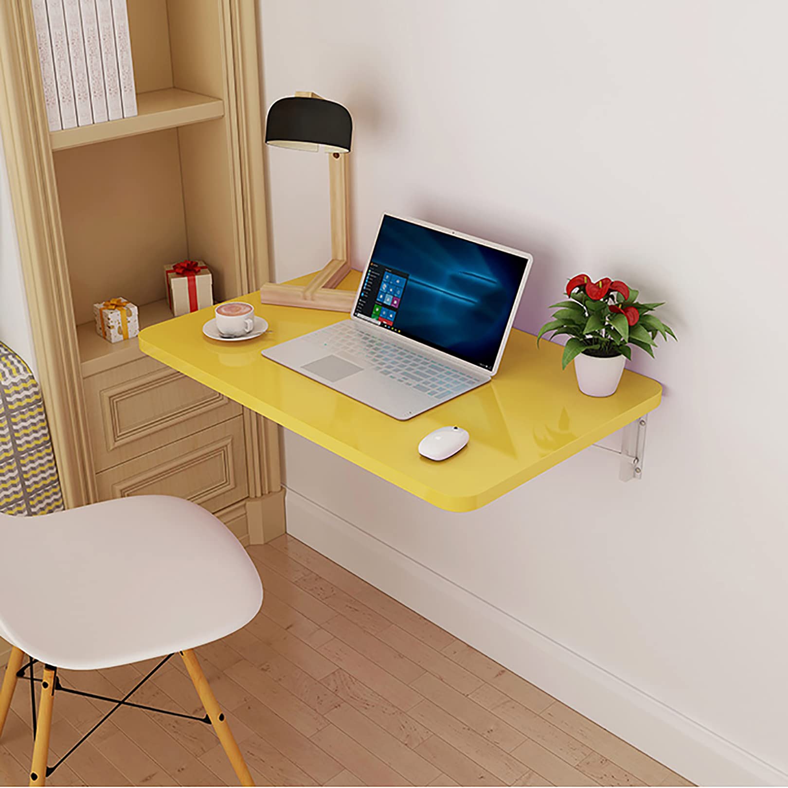 壁掛けデスク小さなスペースに便利な折りたたみ式ホームオフィステーブルランドリーテーブル耐荷重40～60kgノートパソコンとライティングステーション