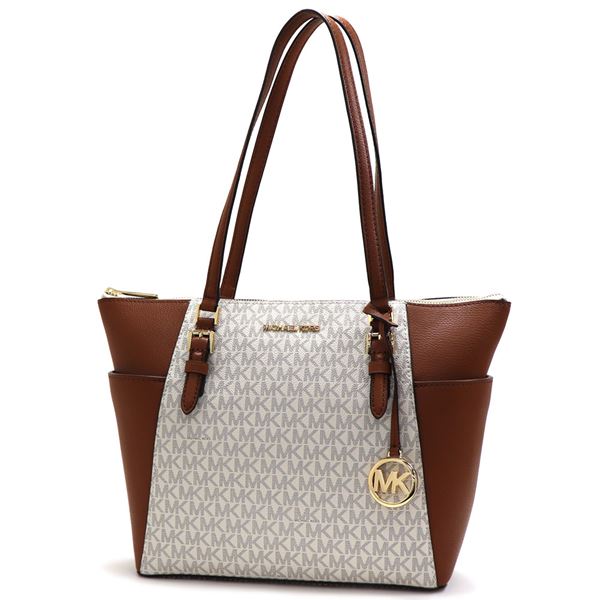 トートバッグ レディース ラージ トップ ジップ トート シャーロット シグネチャー バニラ 35T0GCFT3B VANILLA 13,675円