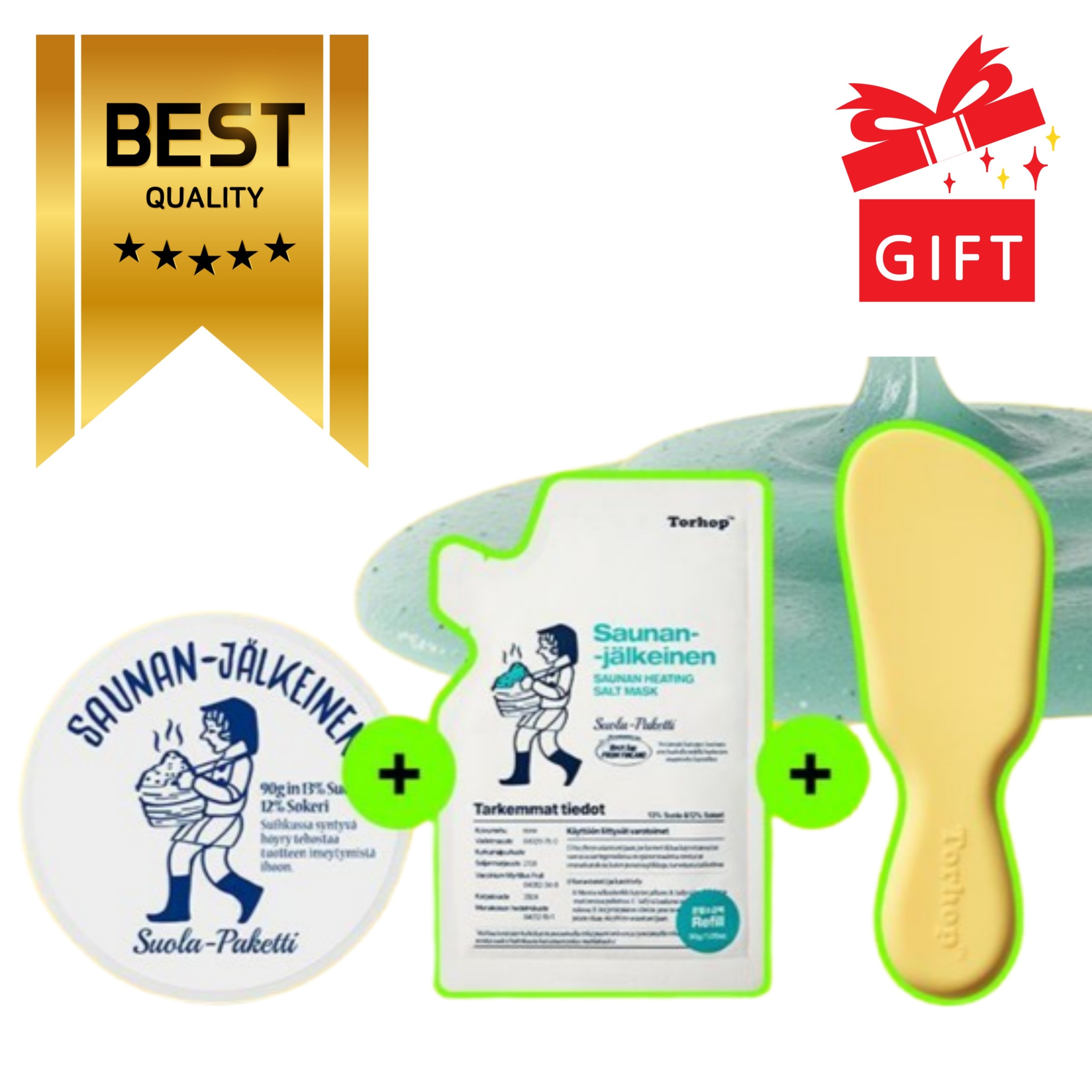 [25年10月PICK/元祖塩パック] トルホプ 【韓国正規品】東南アジアソルトマスク90g企画（+30g詰め替えポーチ専用ブラシ）