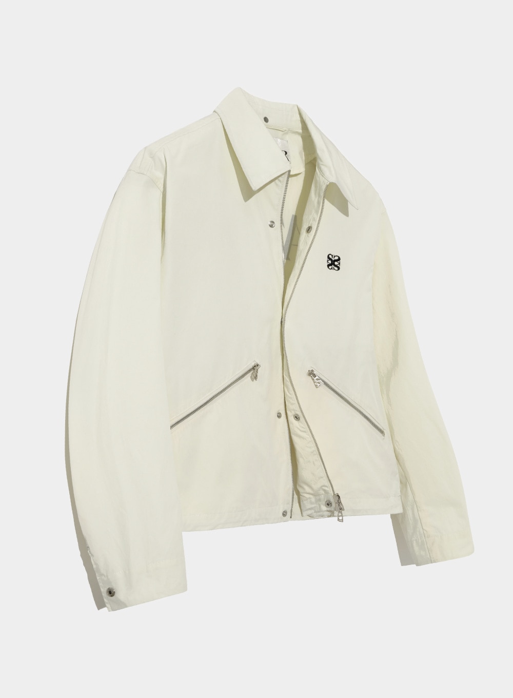 【SATUR】 TEO SNAP COACH JACKET : RESORT IVORY