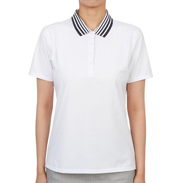 ゴルフウェア 女性用カラー半袖Tシャツ G4LS23K866 SNO