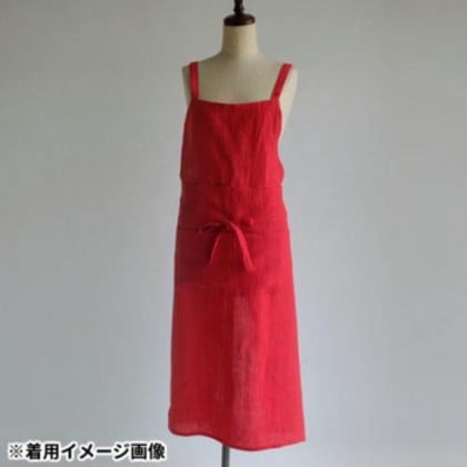 志成販売 フルエプロン リネン グローイング カラード レッド 303458RD 5,216円