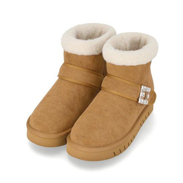 軽量クッション ファー起毛アンクル 女性 ブーツ 2XWA75XS-GN