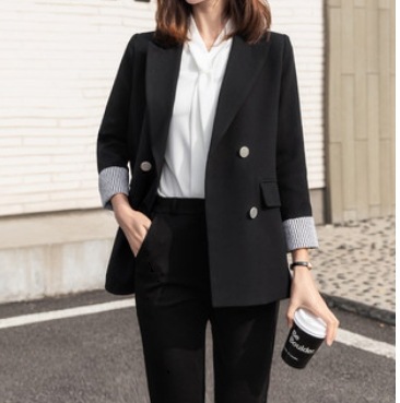 ブラックシンプルジャケット トップス アウター ロング丈 袖あり Aライン 爽やか 大人スタイル フォーマル 大人可愛い きれいめ シンプル カジュアル 大人 上品 おしゃれ かっこいい 大人可愛い