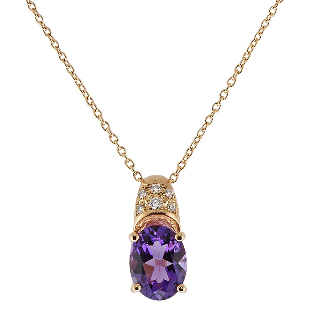 タサキ ネックレス 18金 K18イエローゴールド アメジスト TASAKI 中古 美品