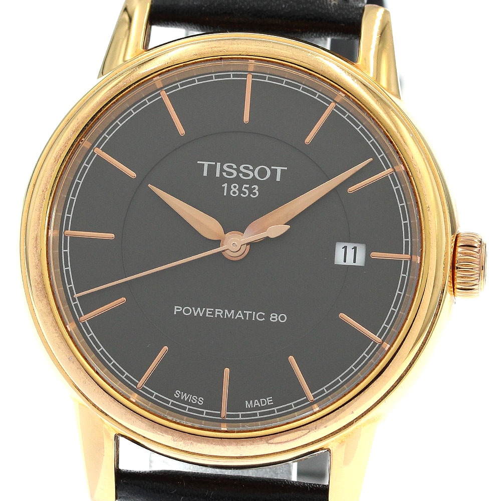 ティソ TISSOT T0854073606100 パワーマティック80 デイト 自動巻き メンズ 箱・保証書付き_872698【中古】