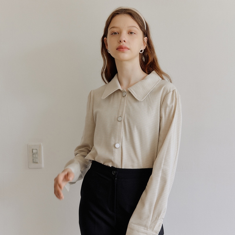 ストライプオーバーシャツ(CHECK PUFF SHIRT)