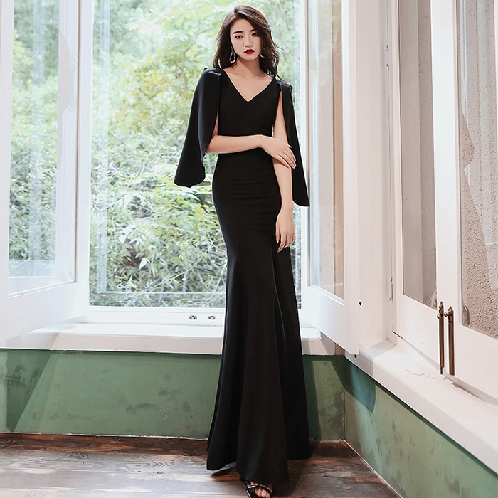 タイムセールパーティードレス 袖あり ロングドレス 演奏会 イブニングドレス マーメイドドレス カラードレス フォーマルドレス 花嫁 ドレス 二次会 結婚式 カクテルドレス ワンピース 呼ばれ コンサ 10,149円