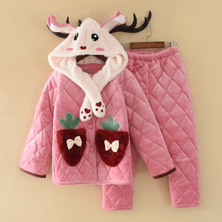 90-130CM：2点SETパジャマ 部屋着 キッズベビー 男の子 女の子 前開き ルームウェア秋冬セットアップ 90 100 110 120 130フランネル もこもこ ふわふわ 暖かい可愛い 4,921円