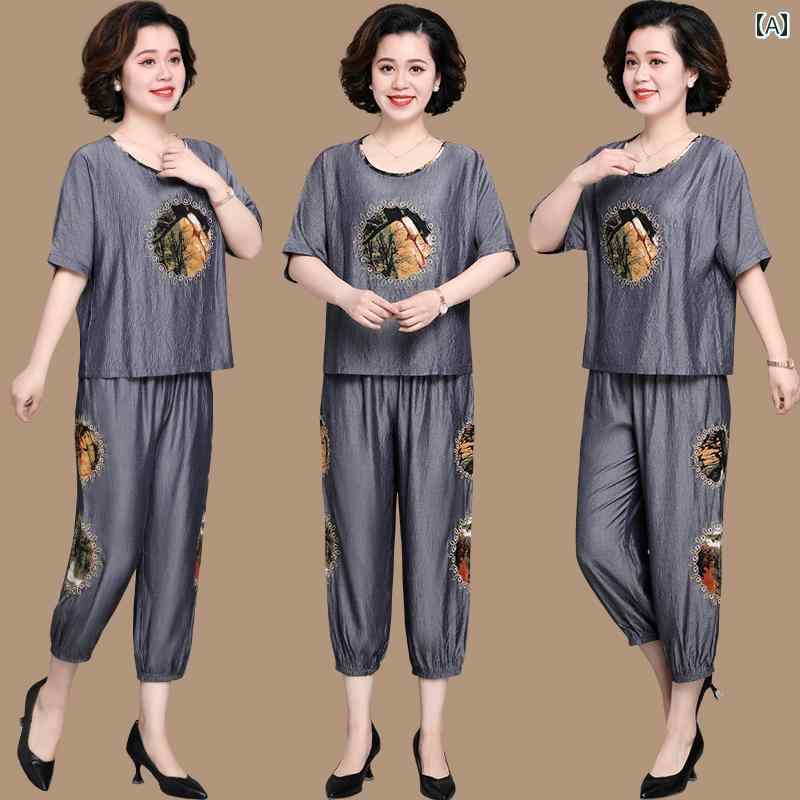 セットアップ レディース おしゃれ ファッション カジュアル スポーツ 大きいサイズ 夏 服 半袖 Tシャツ 2点 セット