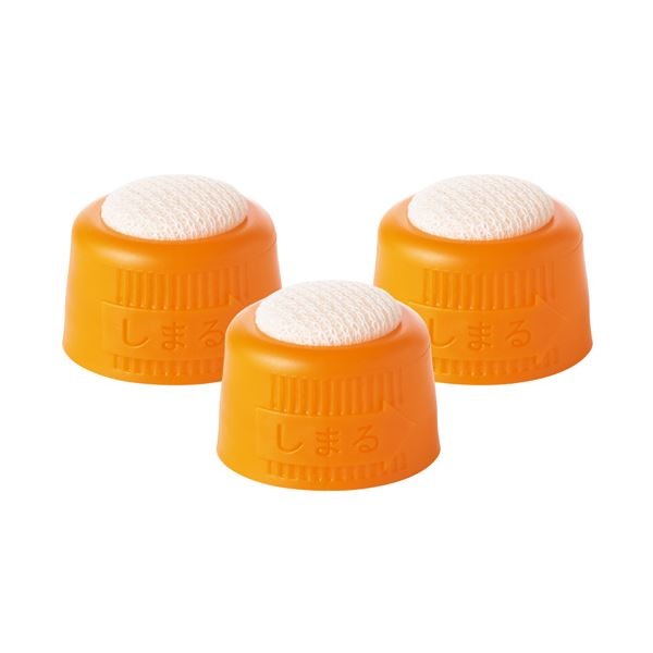 （まとめ） TANOSEE 液状のり交換スポンジキャップ 1パック（3個） [x100セット]