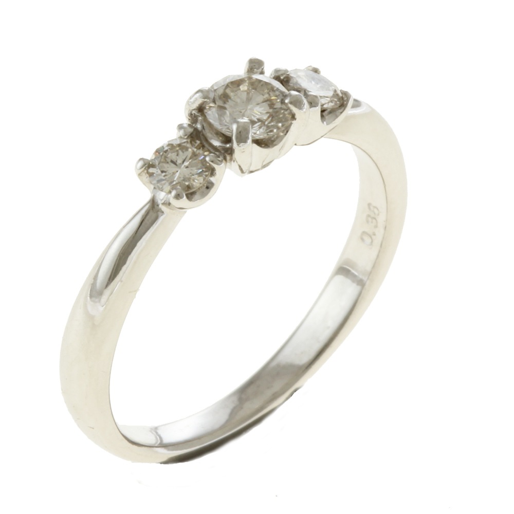 リング 指輪 9号 Pt900プラチナ ダイヤモンド 中古 美品