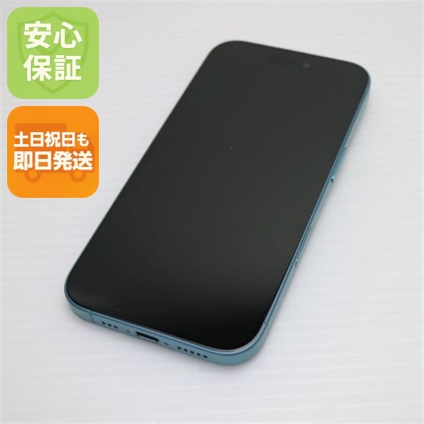 超美品 SIMフリー iPhone 16 128GB ティール スマホ APPLE 即日発送 土日祝発送OK 111