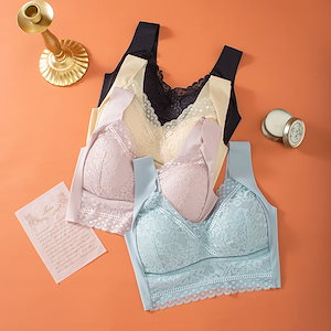 2枚組 ナイトブラ ノンワイヤー レディース 脇高ブラ 下着 大きいサイズ M-5L 育乳 補正 バストアップ 昼夜兼用