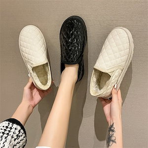 ムートンブーツ レディース 厚底 暖かい綿の靴 シンプルデザイン ムートンブーツ フラット パン靴