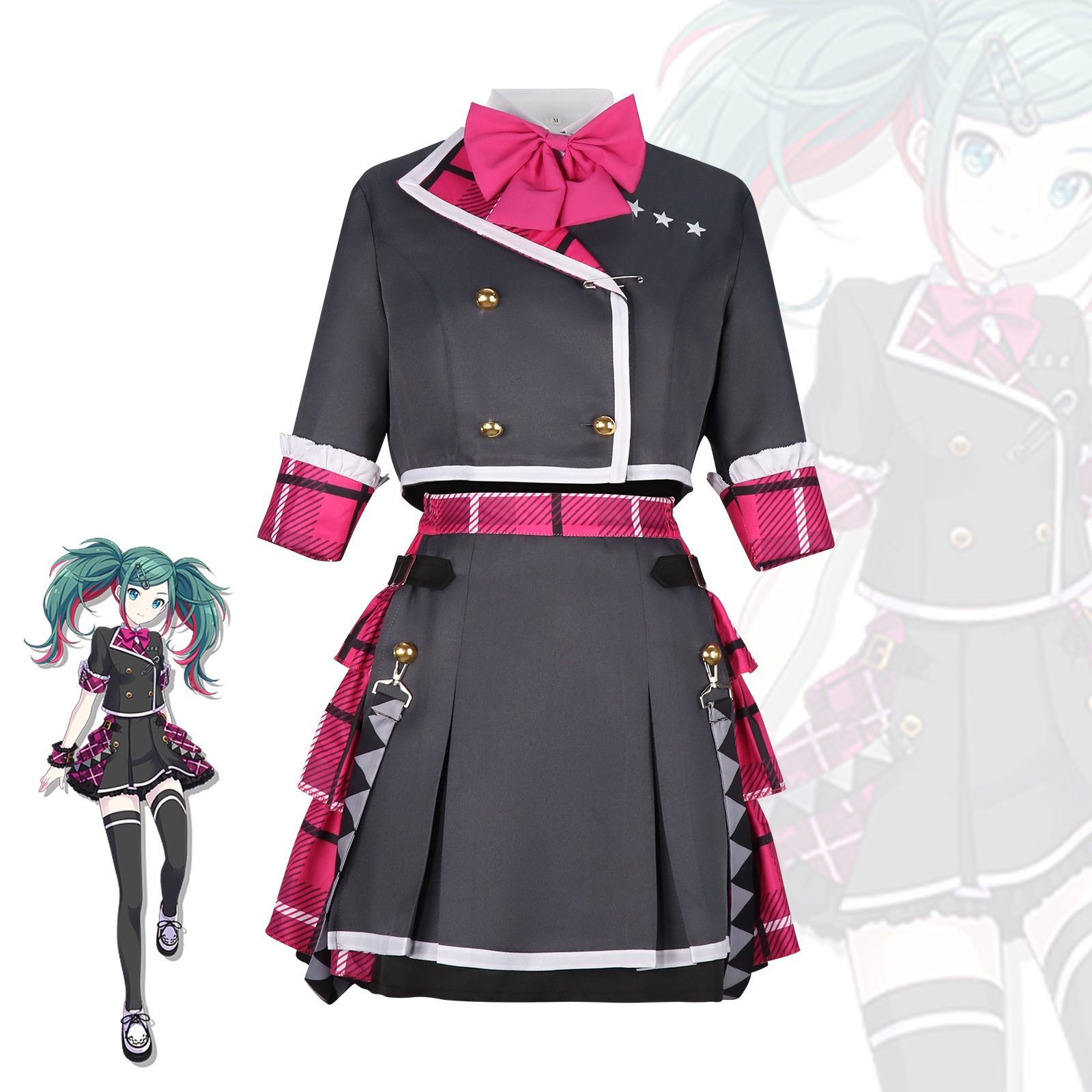 世界計画コスプレchuyin格子ユニフォームコス2dアニメーションコスチュームキャラクタードレスパフォーマンスコスチューム