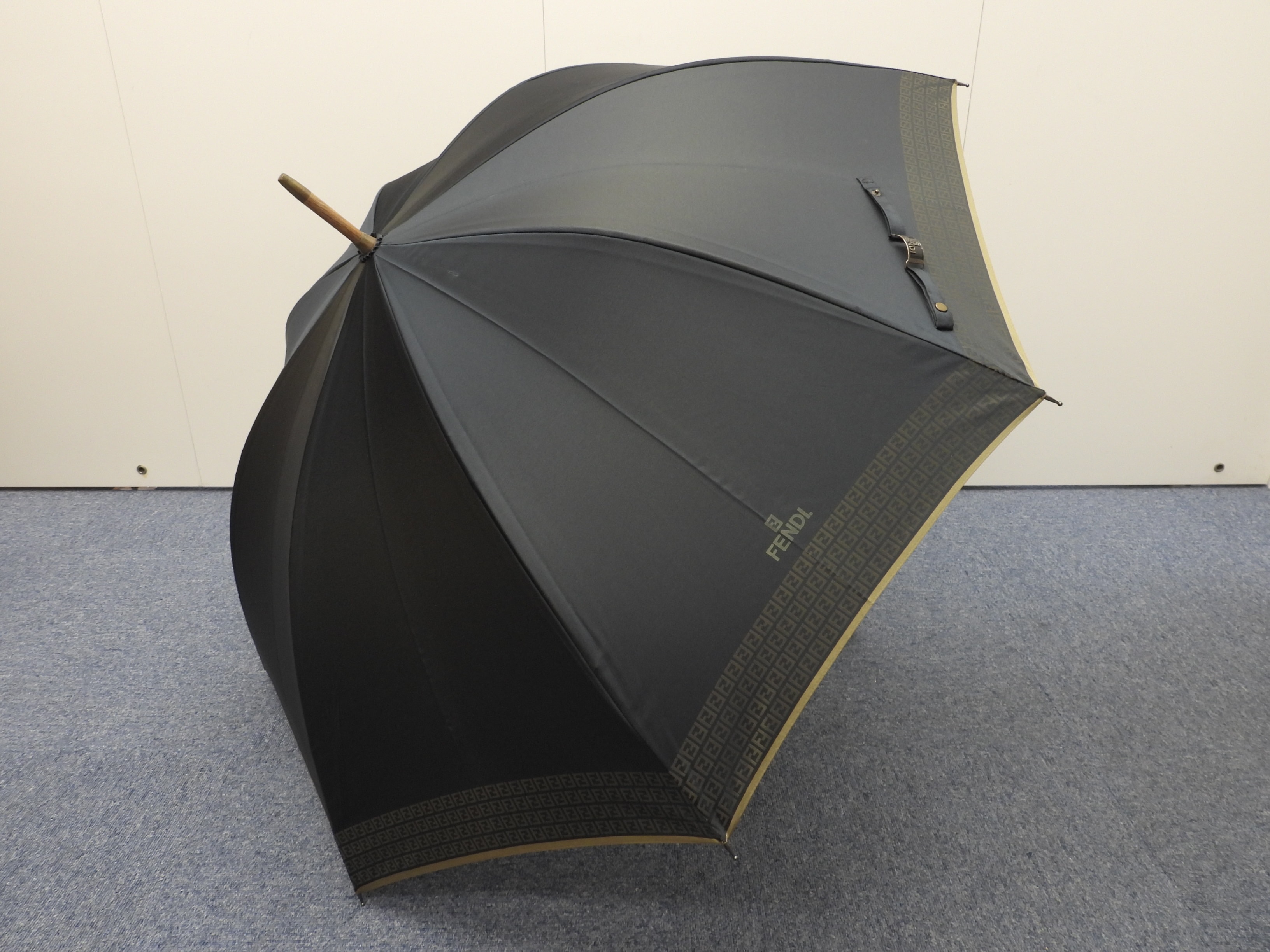 傘 FF 緑 アンブレラ大 雨傘 パラソル 美品@ 9