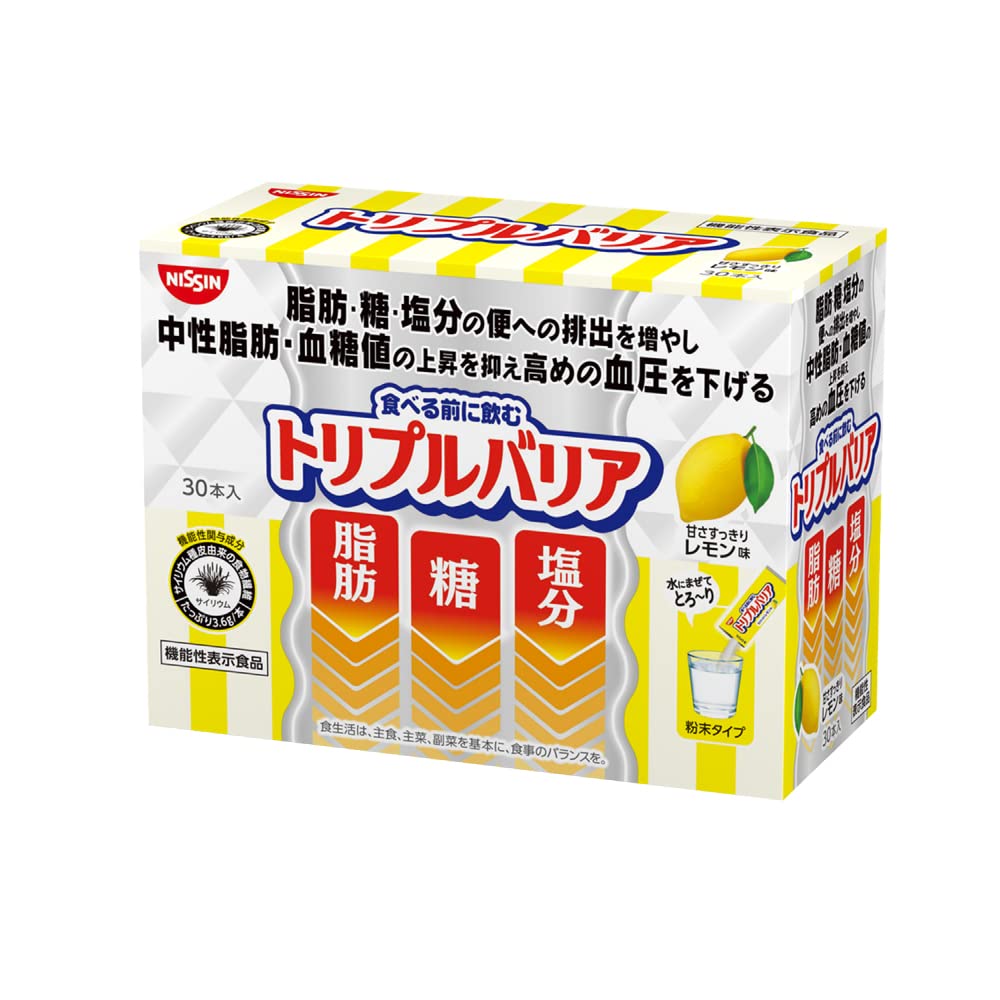 日清食品 トリプルバリア 甘さすっきりレモン味 1箱 30本入