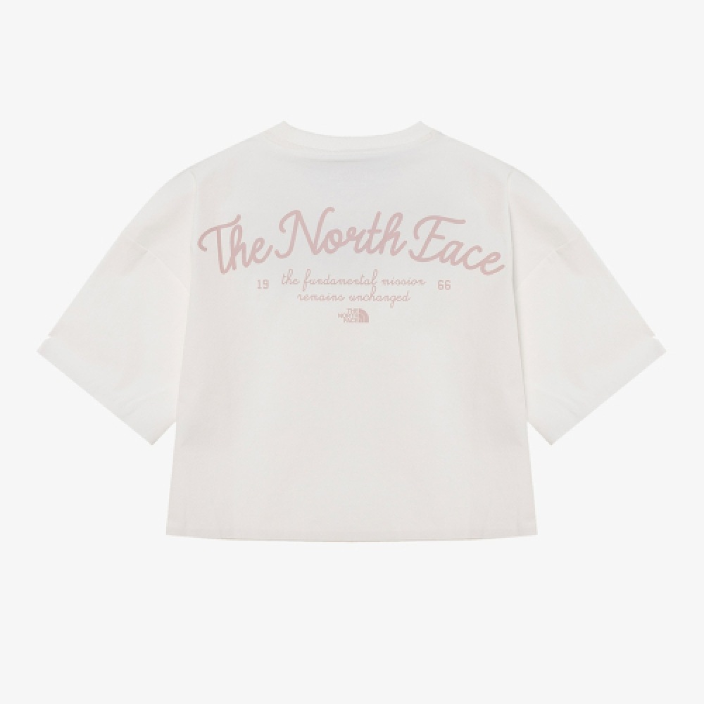 ザ・ノース・フェイス NT7UR36K ホワイトレーベル女性用アイスラン半袖ラウンド Tシャツ_オフホワイト