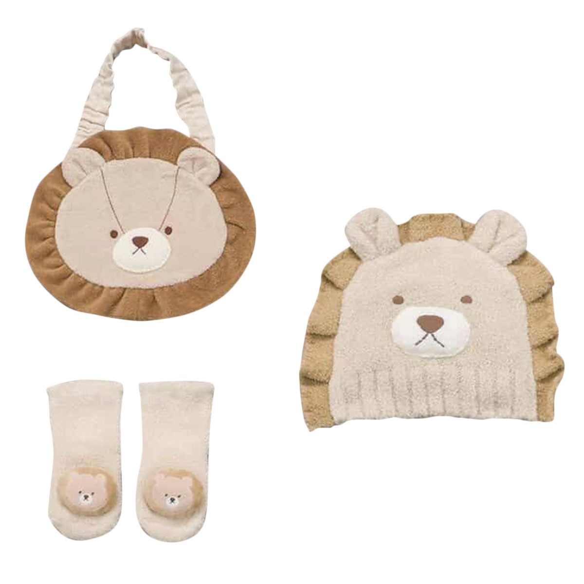 Baby Gift Box らいおんセット ベビー服 男の子 おしゃれ 70 帽子 ニット帽 スタイ ソックス 靴下 セット 赤ちゃん 衣類 子供服 記念撮影 6か月 V440915