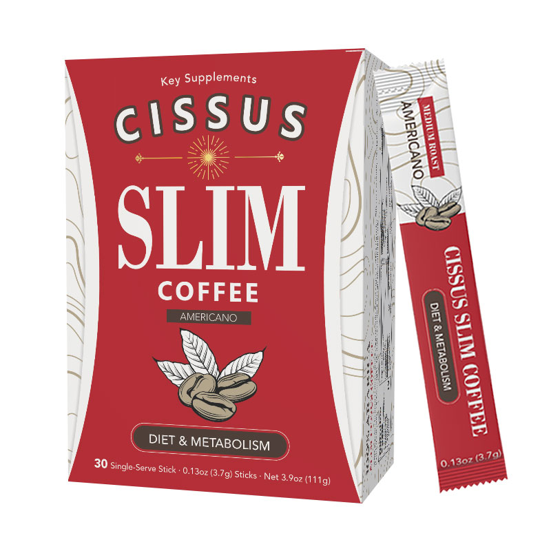 Key supplements シッサス スリムダイエット コーヒーインスタント3.7g スティック30本入ガルシニア繊維質ビタミンB群イヌリン配合