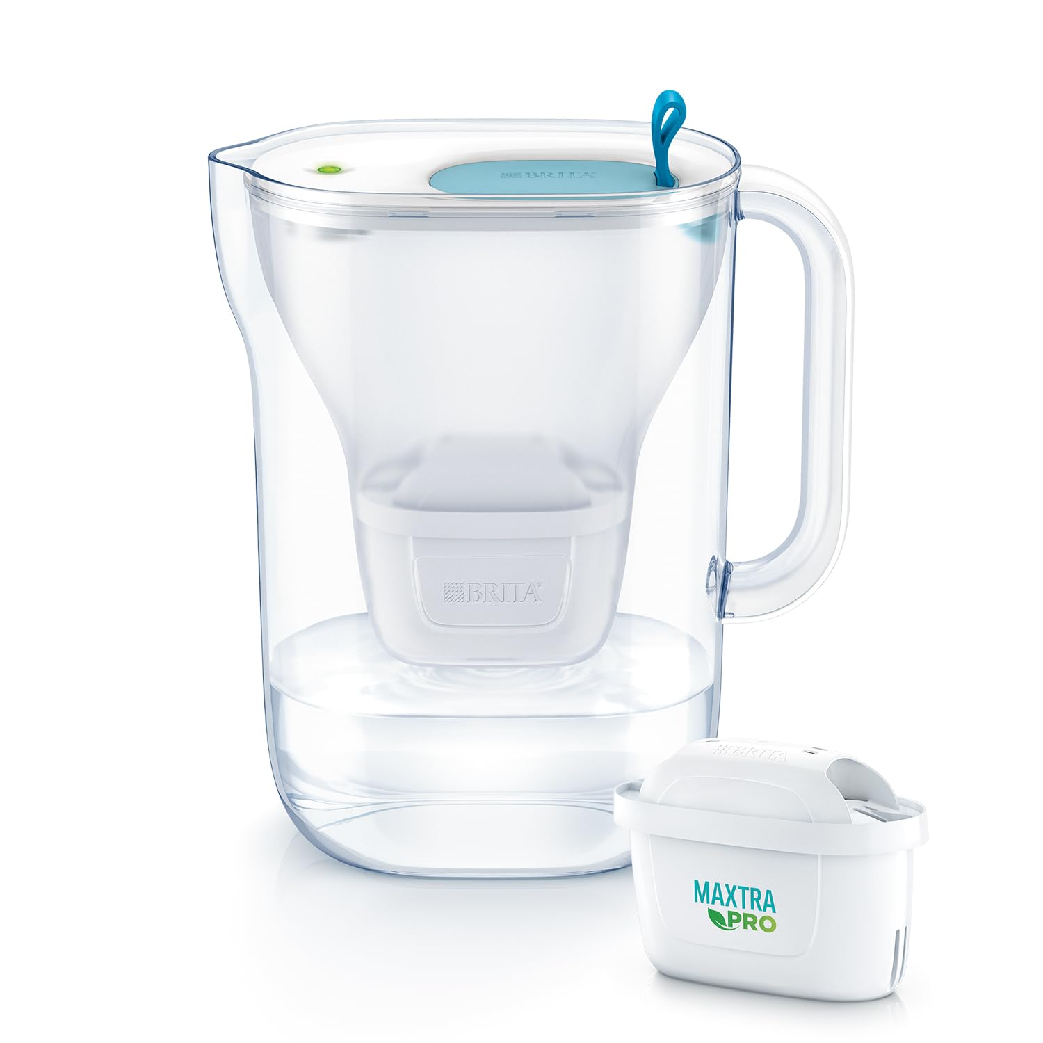 ブリタ 浄水器 ポット型 PFOS/PFOA除去試験済 ろ過水容量:1.26L(全容量:2.4L) 【日本正規品】スタイル ブルー マクストラプロ ピュアパフォーマンス カートリッジ 1個付