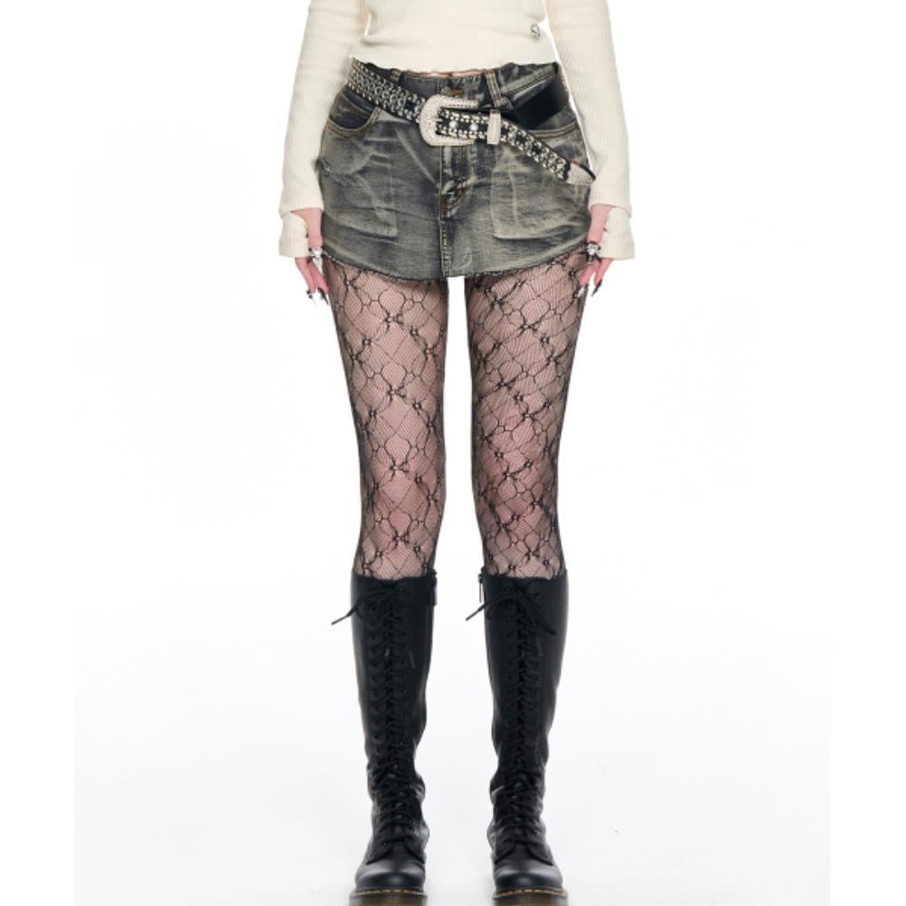 SCHISM INDUCING DISTRESSED FAKE SHORTS GREY SB7PT06GY