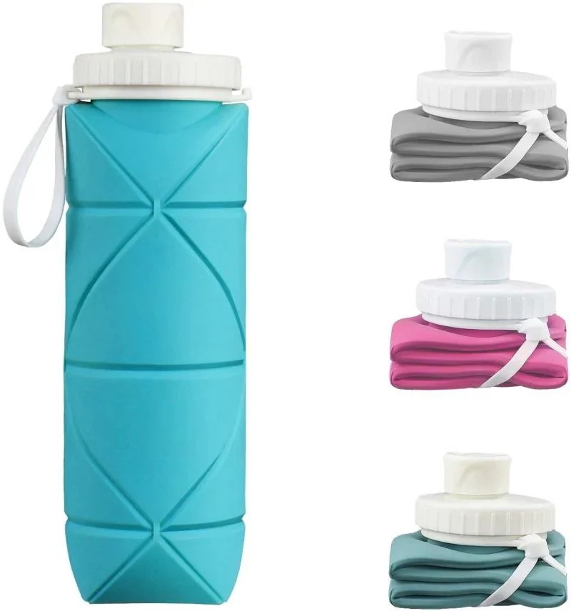 折りたたみ ボトル シリコン折りたたみ式ウォーターボトル 携帯用スポーツ水筒 大容量防水