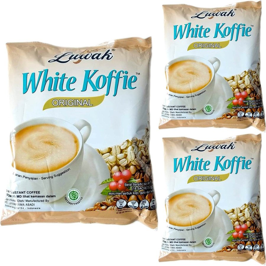 Luwak ルアック インスタント コーヒー ホワイトコーヒー オリジナル 18杯分入x3個セット