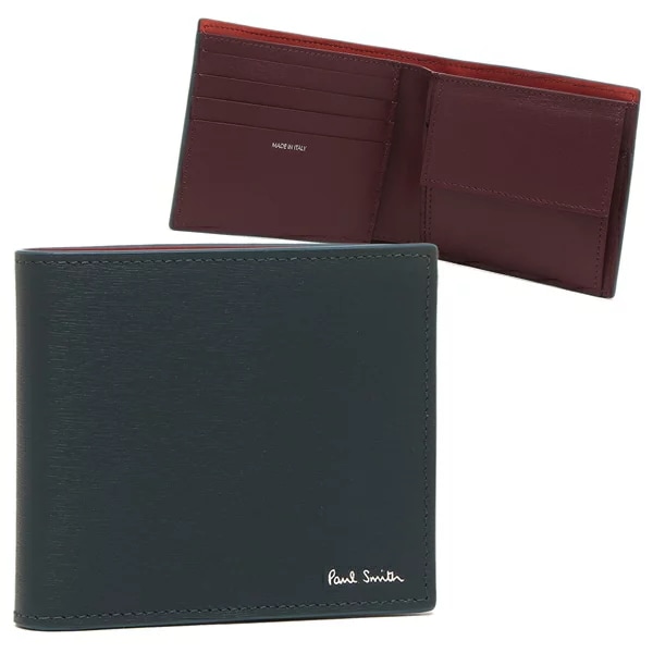 二つ折り財布 ネイビー メンズ PAUL SMITH M1A4833 NSTRGS 45