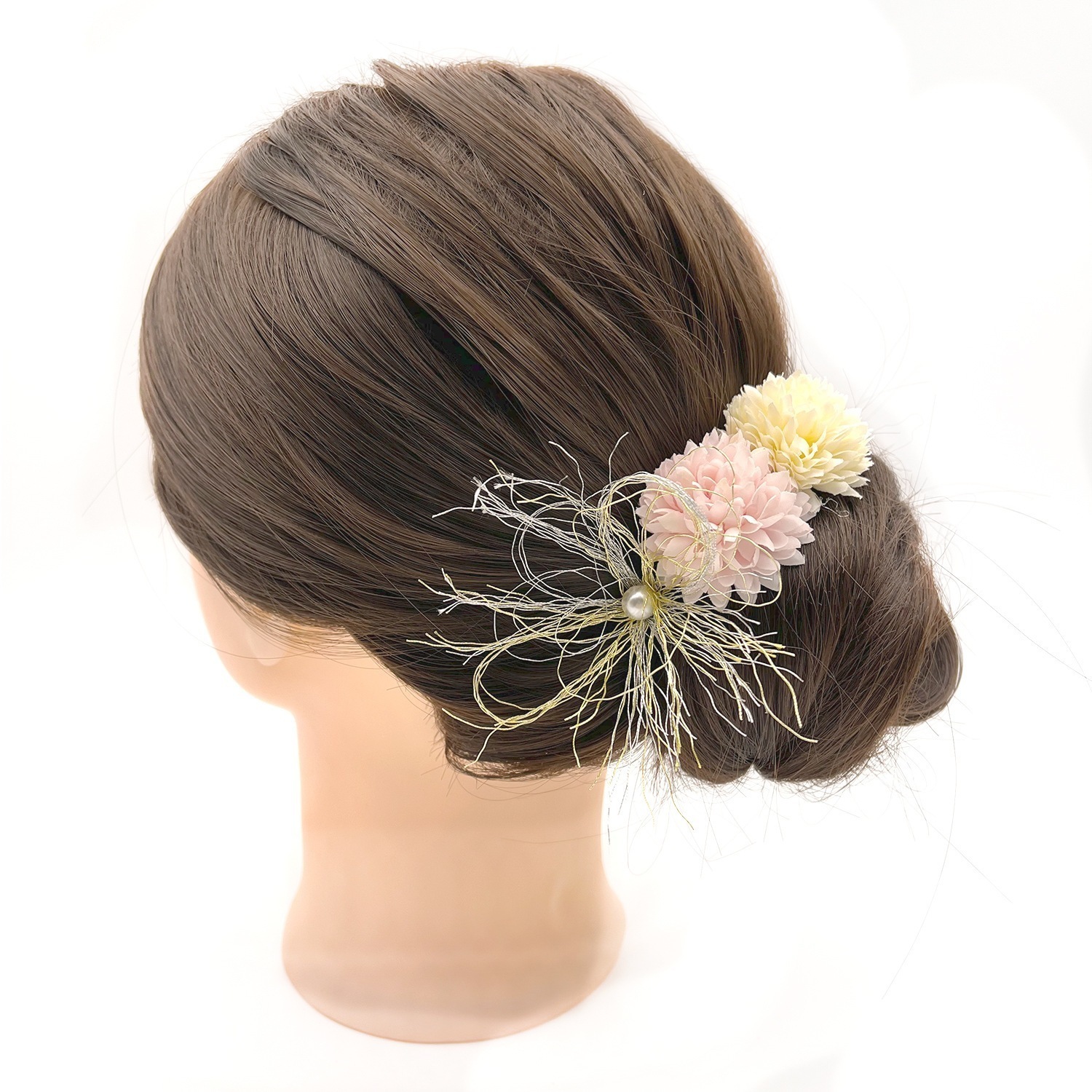 お盆日本の浴衣祭り着物ヘッドフラワーアクセサリーセット和風ヘアク手作りシルクフラワーヘアアクセサリー