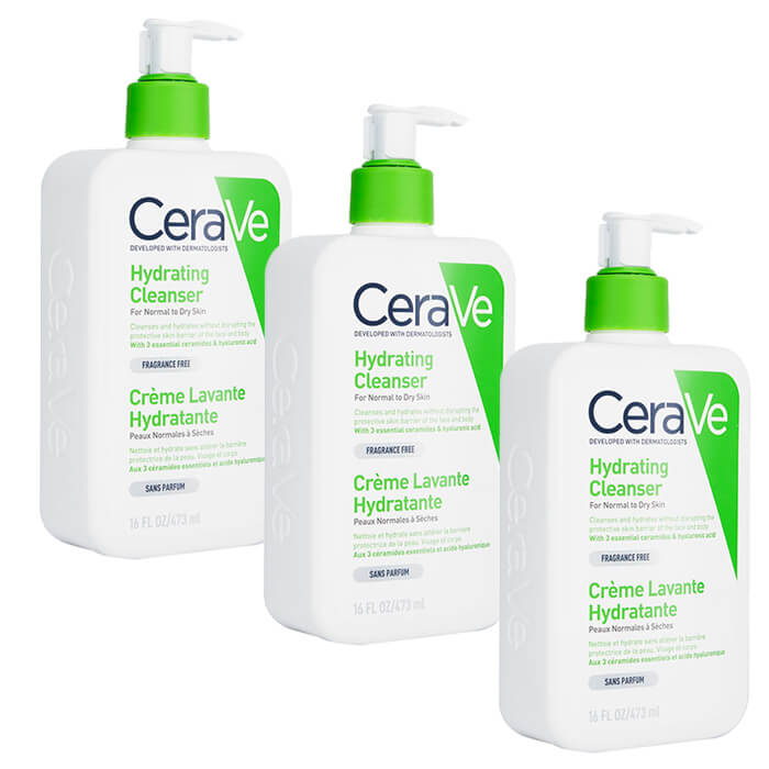 セラヴィ ハイドレーティングクレンザー 473ml 3本 CeraVe Hydrating Cleanser クレンジング 保湿 低刺激 海外直送：日時指定不可 ヤマト国際便