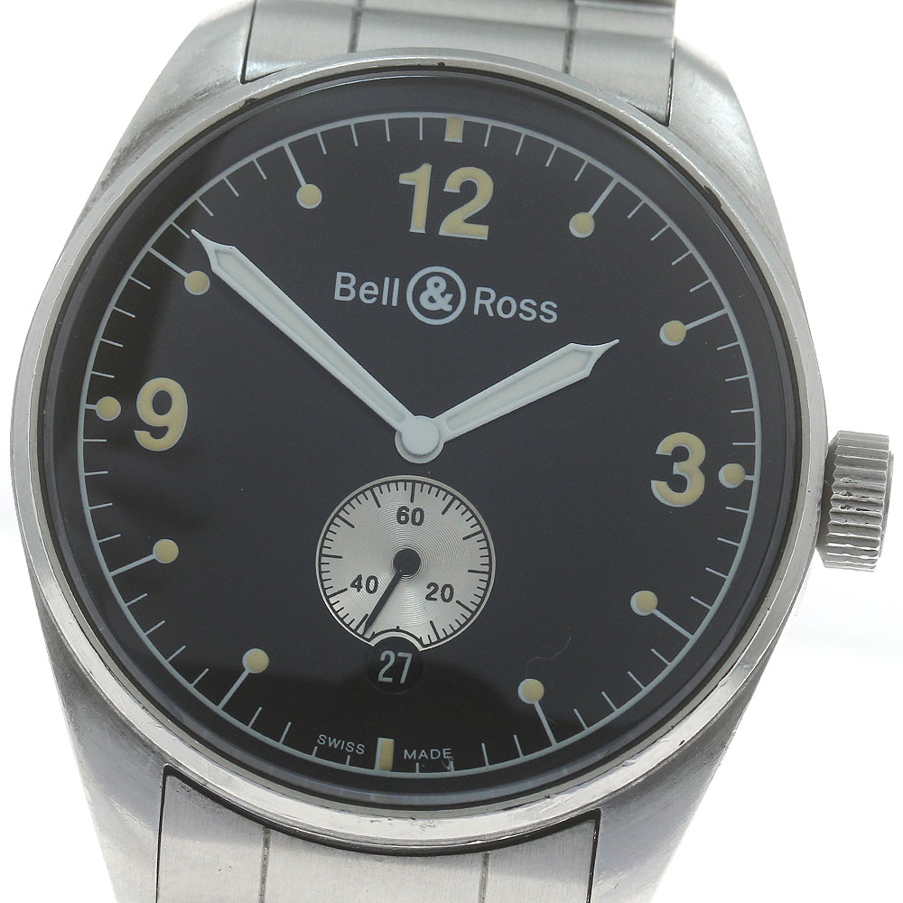 ベルト訳あり ベル＆ロス Bell＆Ross 123 ヴィンテージ123 スモールセコンド 自動巻き メンズ 保証書付き_860878【中古】