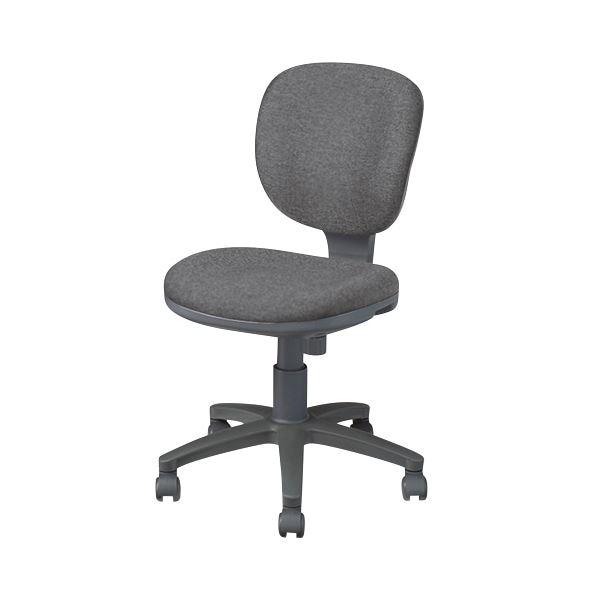 ナカバヤシ OAチェア ミドルバック 布 肘なし グレー OTS201-NN 1脚 (組立品)