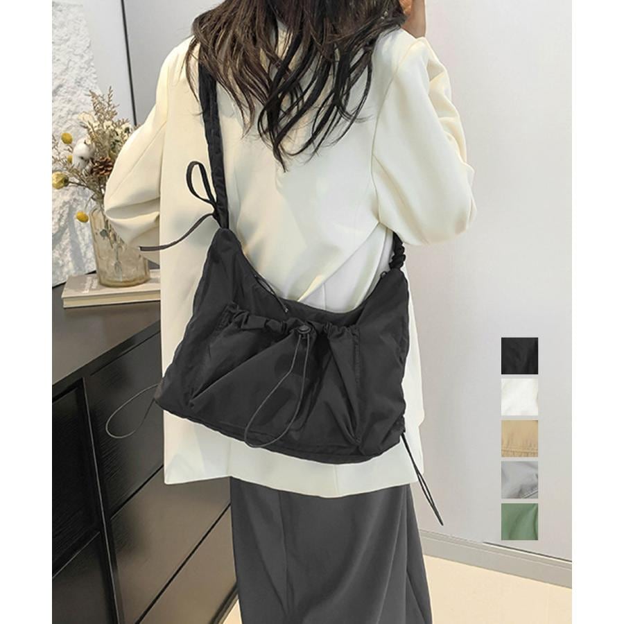 ショルダーバッグギャザーナイロンバッグ【ゆうパケット】