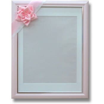 寸巾パール　葬儀額（遺影額）リボン付　さくら