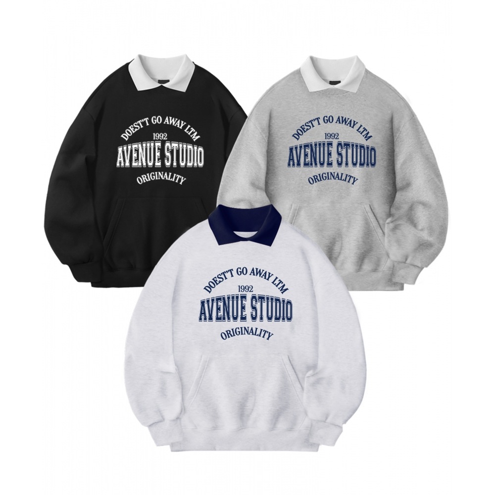 LIKE THE MOSTウーマンアベニュースタジオオーバーフィット配色カラースウェットシャツ