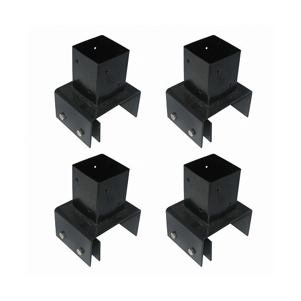 住まいスタイル ラティスフェンス支柱固定金具ブロック用12cm(4個) ブラック S-BB7212-4P メーカー直送