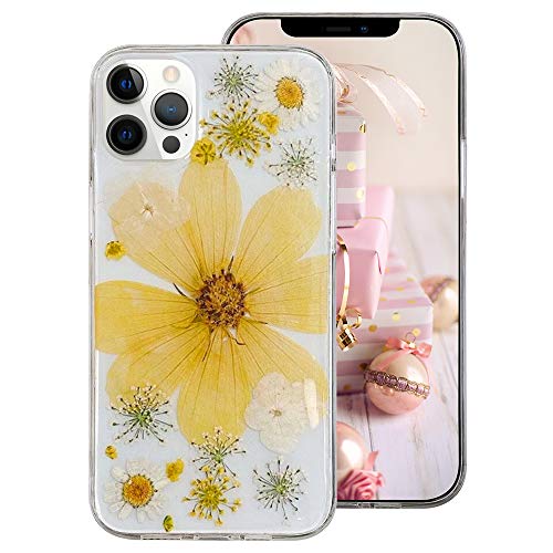 Guppy iPhone 13 Pro Max対応 リアルフラワー クリアケース キュート ハンドメ