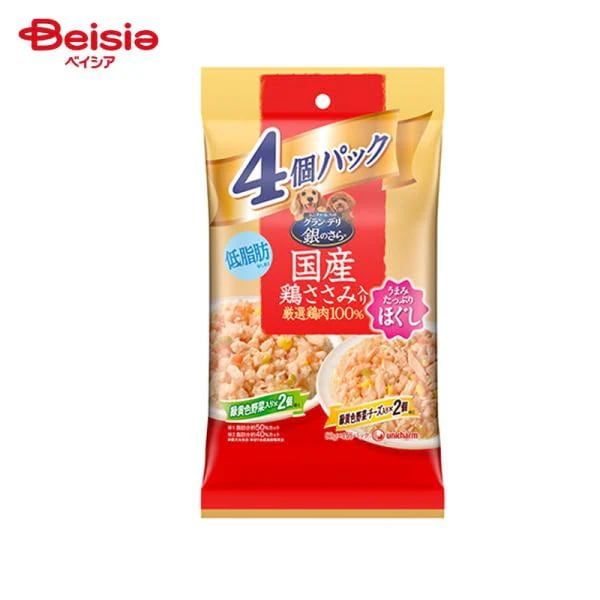 ドッグフード ユニ・チャーム グラン・デリ銀のさらパウチほぐし成犬Ｖ80g×4×16 ウェットフード 缶詰 ペット