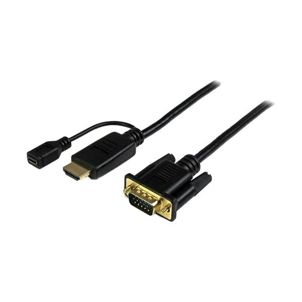 （まとめ）StarTech.com HDMI-VGAアクティブ変換ケーブルアダプタ 3m 1920×1200/1080p HDMI（オス）-アナログRGBHD2VGAMM10 1本 (×3セ 18,447円