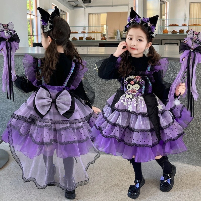 女の子ファッションフォーマルセットドレス~ クリスマス90 150cm女の子クロミロリータプリンセスドレスシーズン赤ちゃんの女の子外国の漫画のふくらんでいるドレス