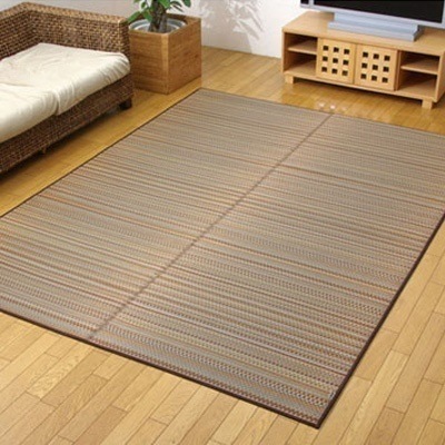 イケヒコ・コーポレーション 純国産 い草ラグカーペット 『Ｆバリアス』 ブラウン 約191×250cm（裏:ウレタン） 8226230 【送料無料】