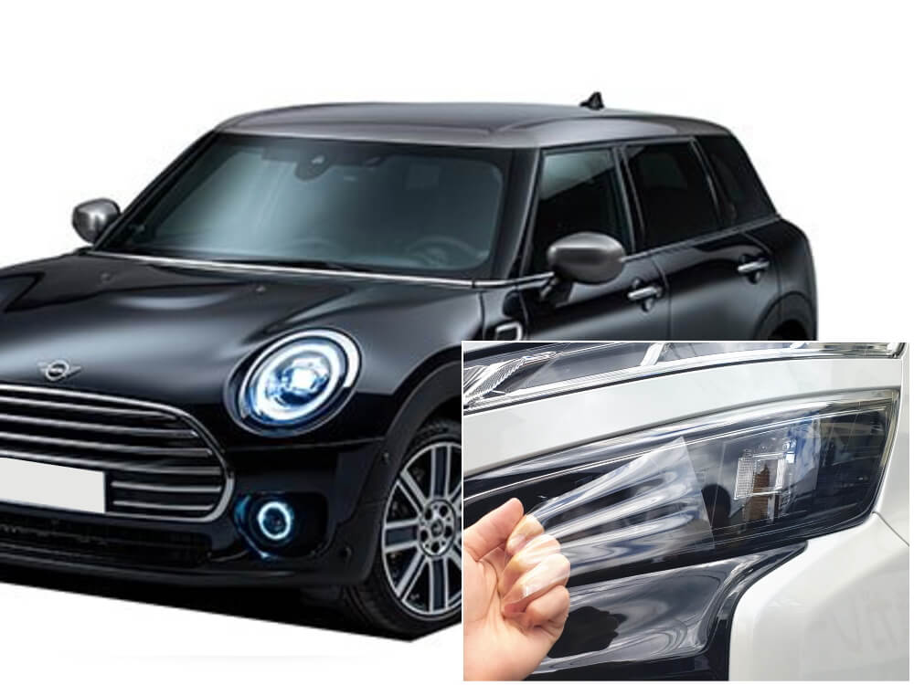 ヘッドライトプロテクションフィルム (MINI クラブマン F54) 車種専用 カット済み 左右セット ヘッドライト保護 LN15 LN20 LR20 MINI用